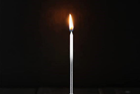 Celebration Candles - White to Silver colour